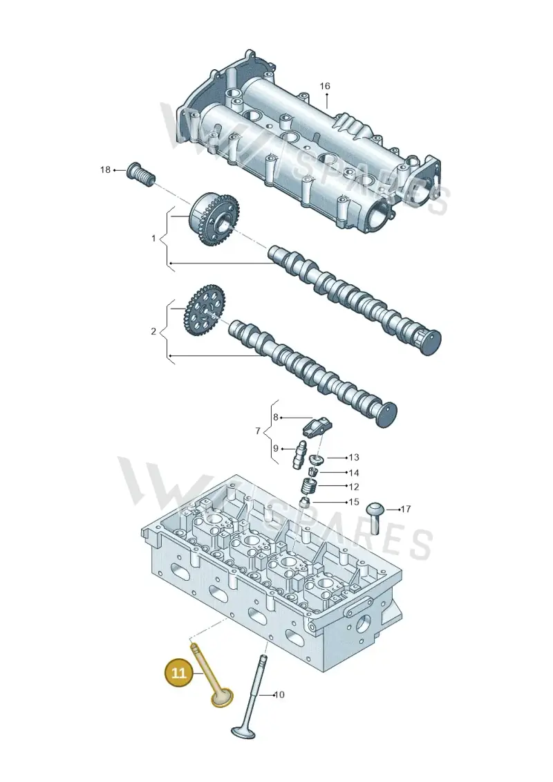 079109611G — Audi TTS Coupe 2.0 (2014-2023) diagram 798109030, position 11