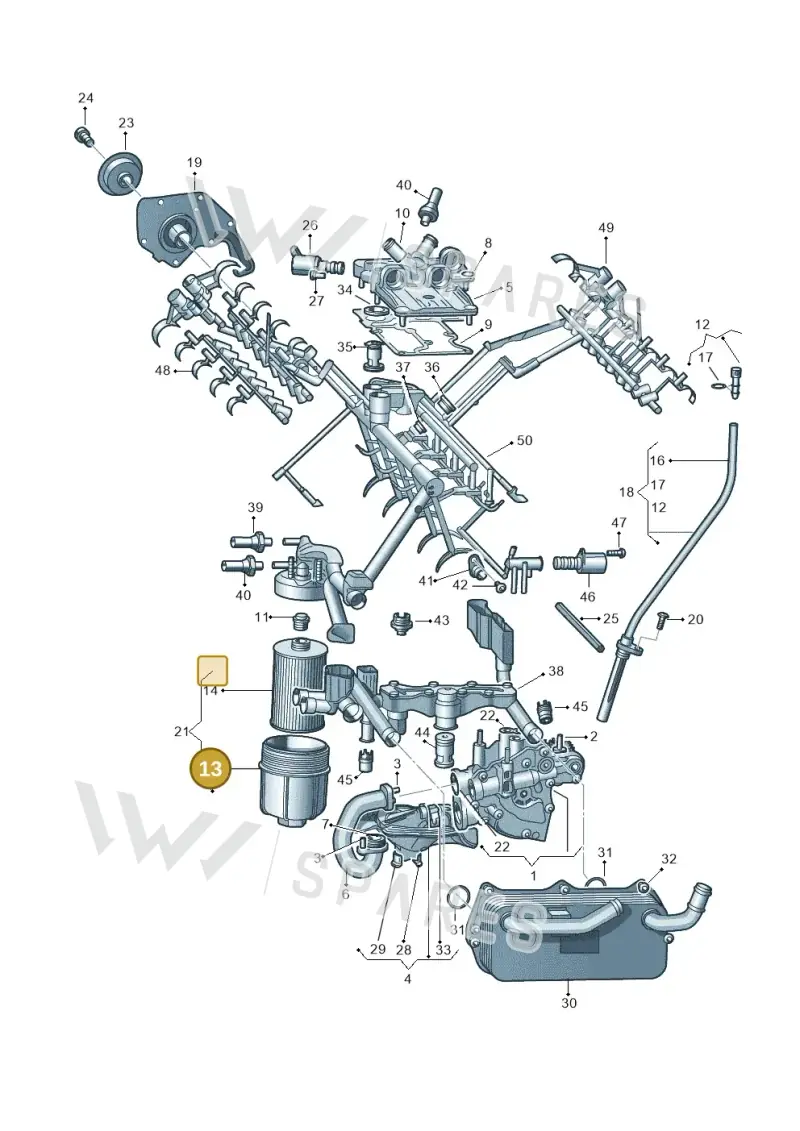 079115433C — Audi A7 Sportback (2014-2018) diagram 717115100, position 13