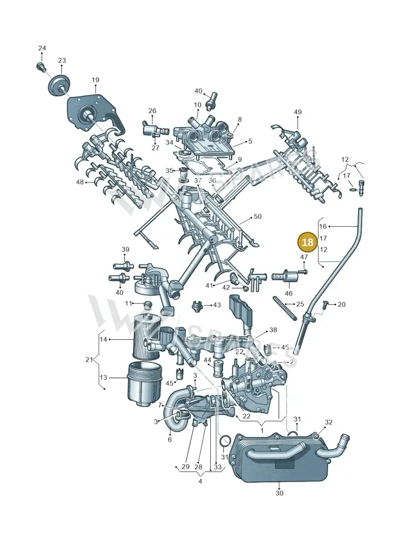 079115607BC — Audi A7 Sportback (2014-2018) diagram 717115100, position 18