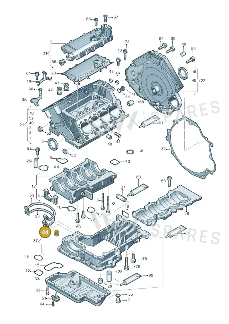 079117409F — Audi A4/S4 Cabrio./qu. 07> (2006-) diagram 247103400, position 44