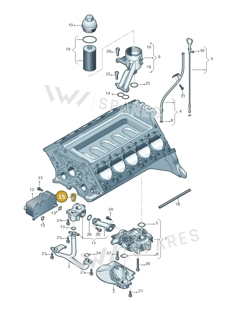 079117409F — Audi A6 2.7 TDI (2008-2011) diagram 448115420, position 15