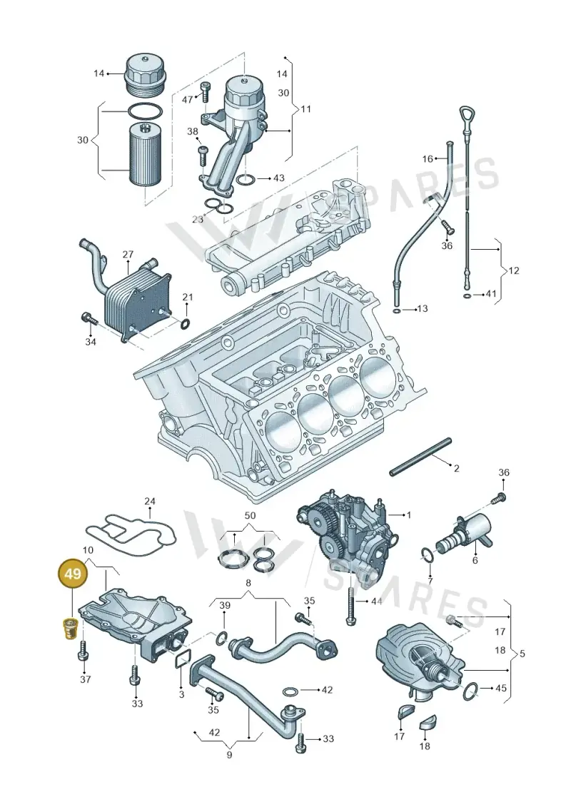 079117409J — Audi RS4 Av. qu. 4.2 (2012-2015) diagram 696115300, position 49