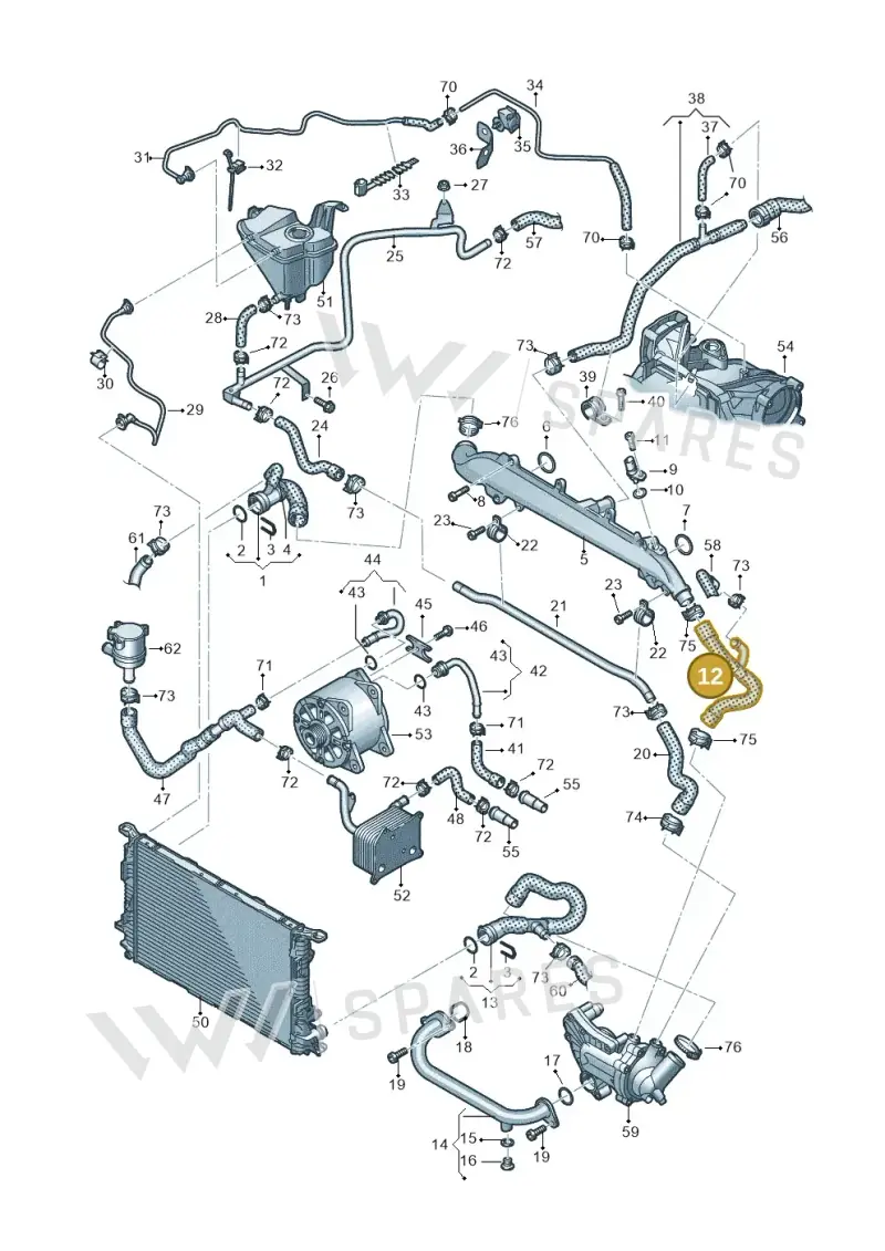 079121036D — Audi RS4 Av. qu. 4.2 (2012-2015) diagram 695121300, position 12