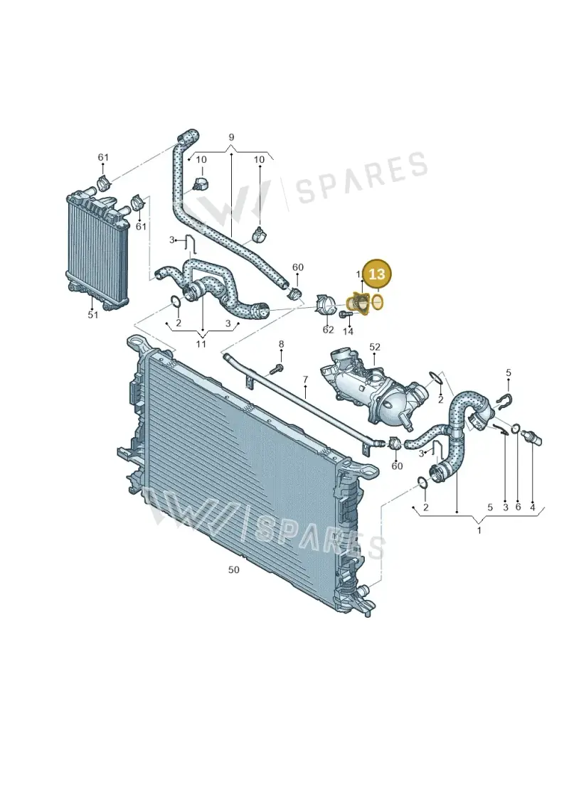 079121043A — Audi A8L qu. 3.0 TDI (2009-2014) diagram 696121570, position 13