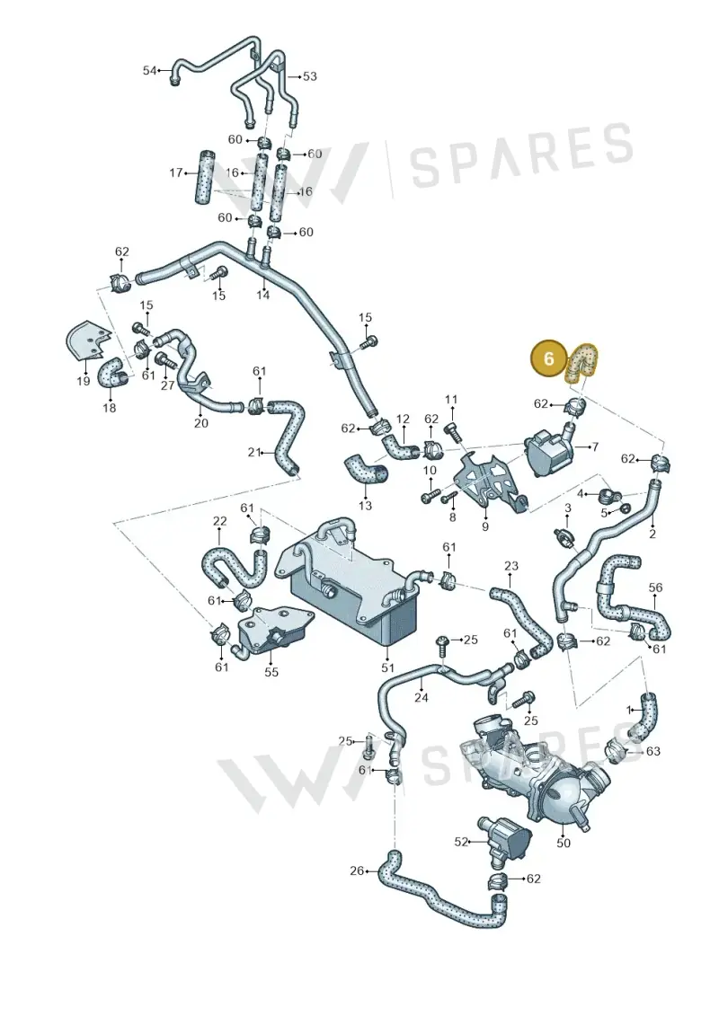079121052H — Audi A8L qu. 3.0 TDI (2013-2018) diagram 771121420, position 6