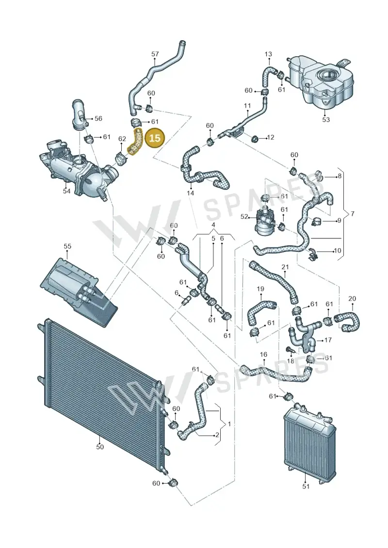 079121054E — Audi A8L qu. 3.0 TDI (2013-2018) diagram 771121440, position 15