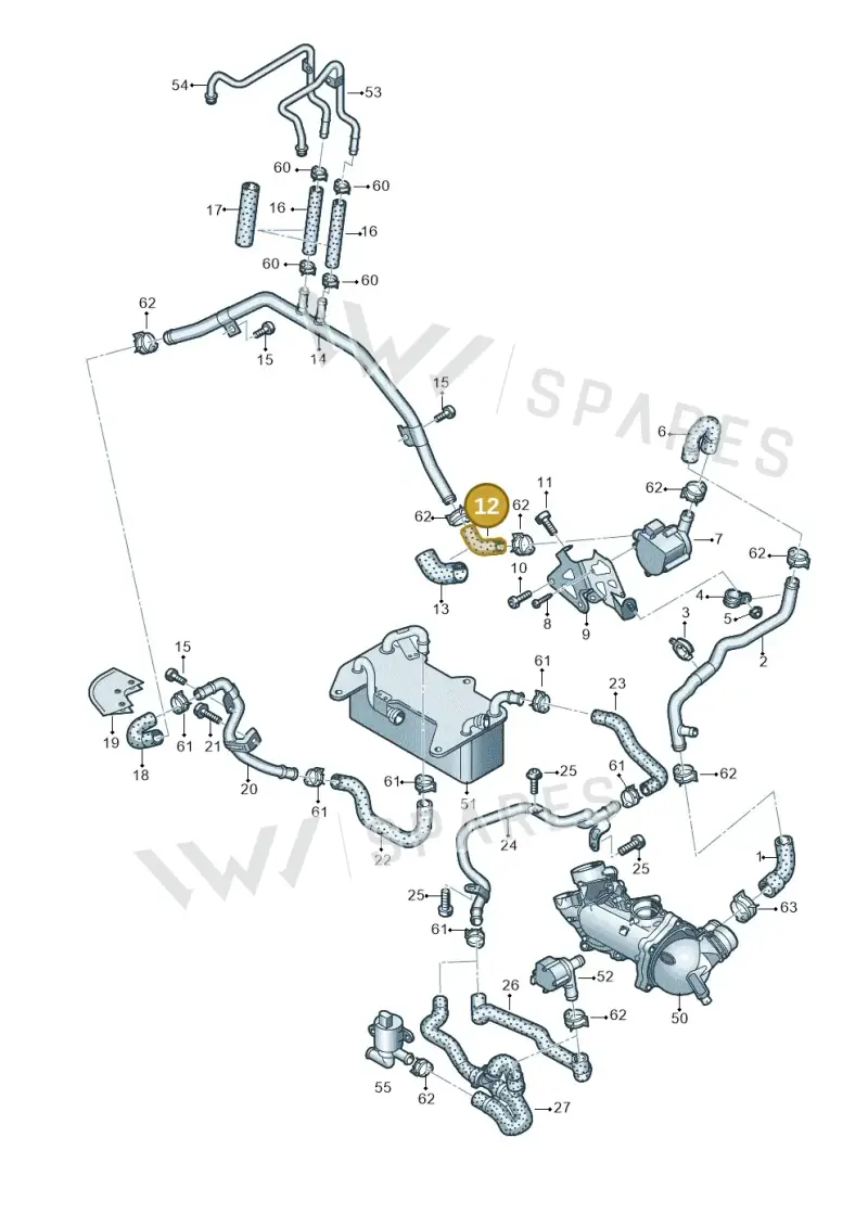 079121055AG — Audi A8L qu. 3.0 TDI (2013-2018) diagram 771121520, position 12