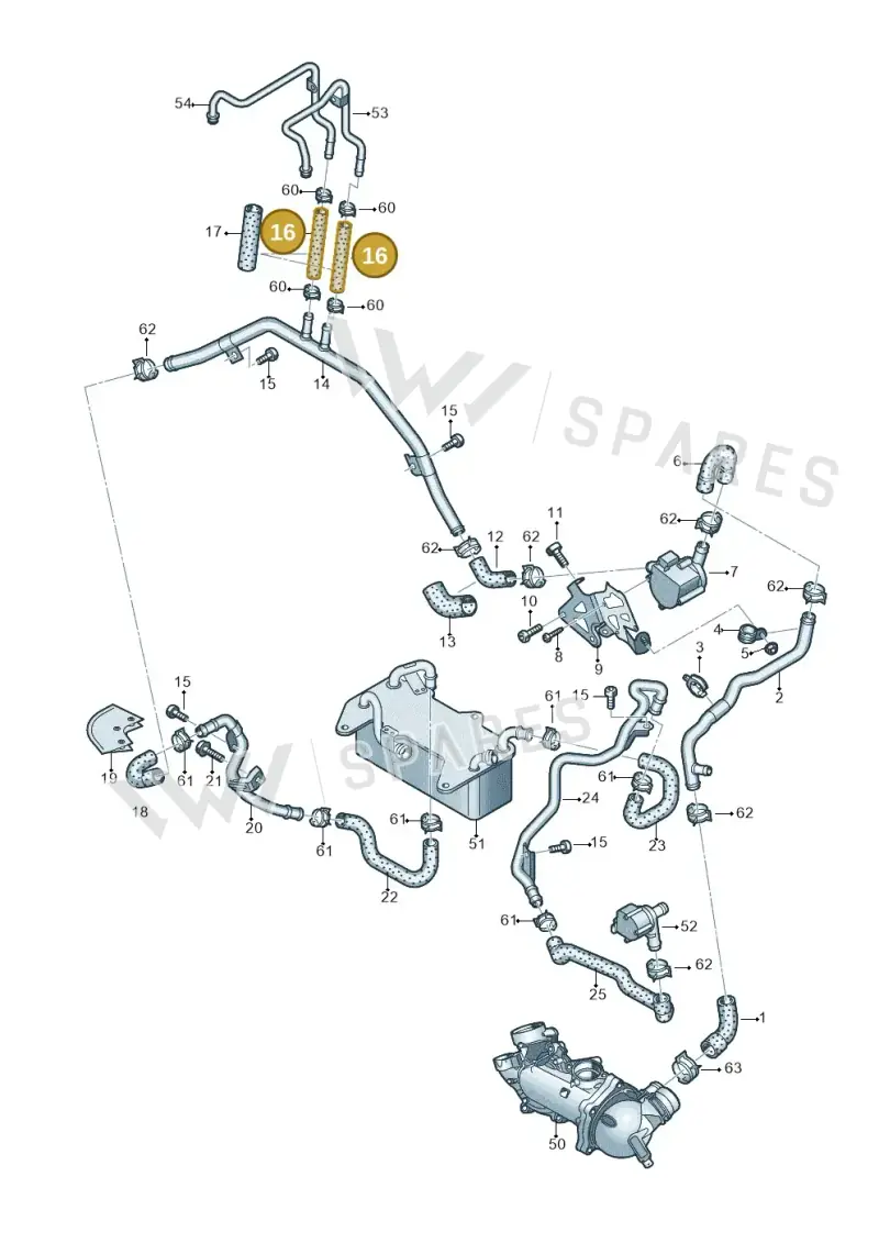 079121059A — Audi A8L qu. 3.0 TDI (2009-2014) diagram 696121520, position 16