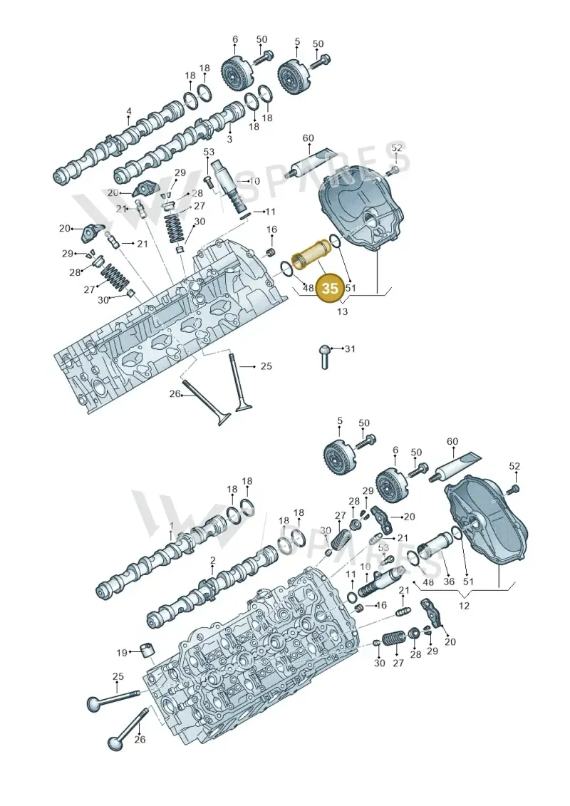 079121071CR — Audi A8L qu. 3.0 TDI (2013-2018) diagram 771109150, position 35