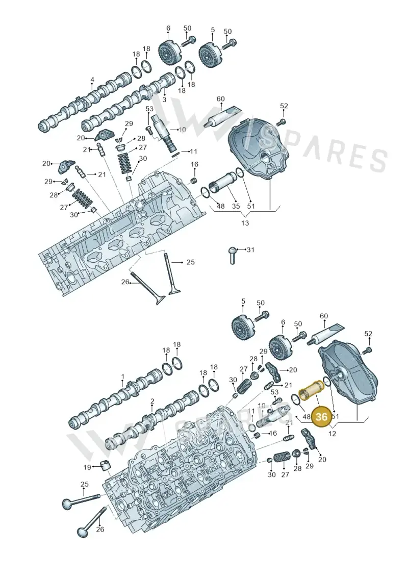 079121071DA — Audi A8L qu. 3.0 TDI (2013-2018) diagram 771109150, position 36