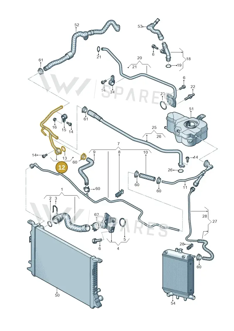 079121085N — Audi A8L qu. 3.0 TDI (2013-2018) diagram 771121400, position 12