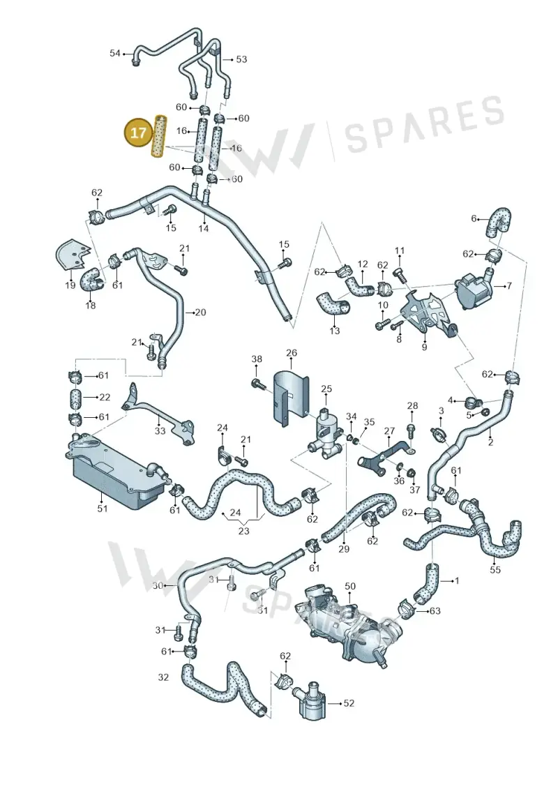 079121092F — Audi A7 Sportback (2014-2018) diagram 788121530, position 17