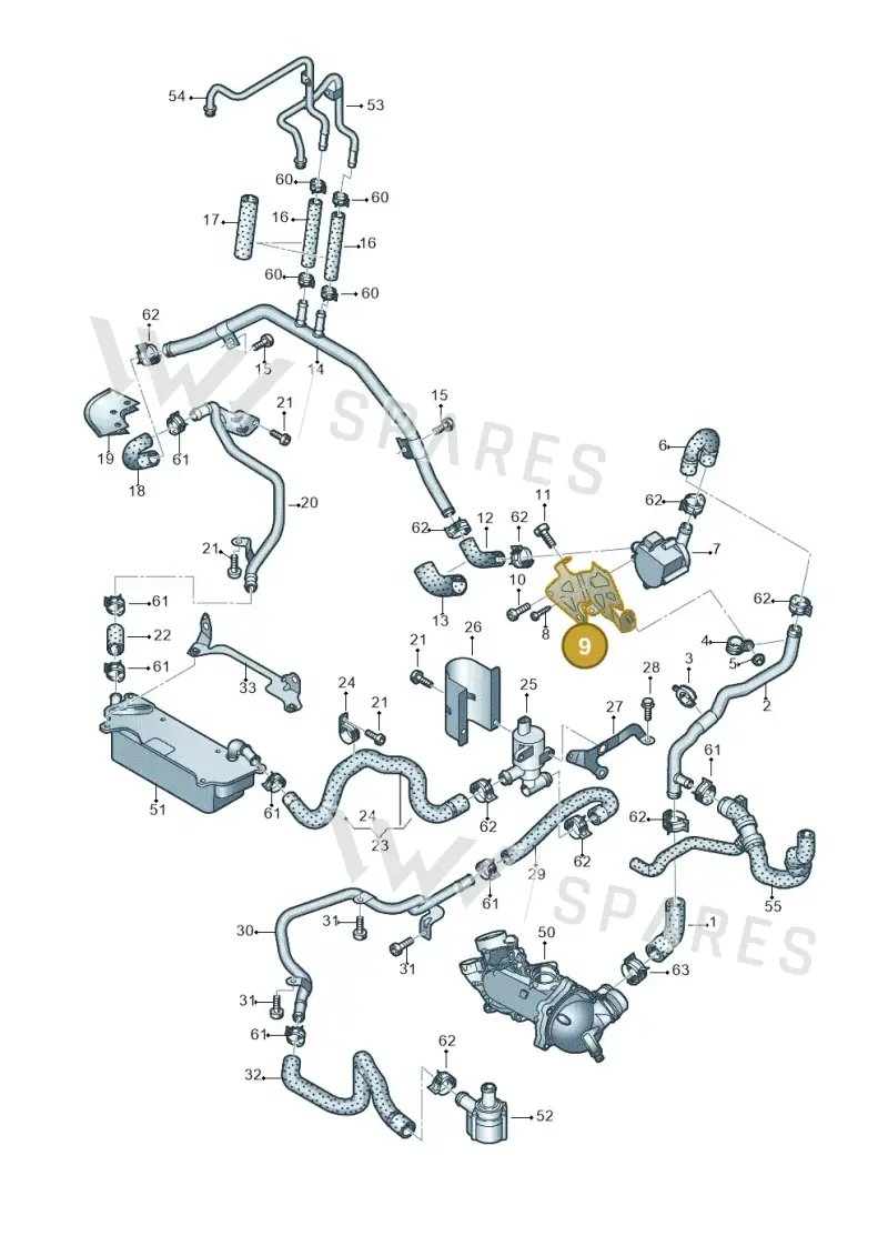 079121093H — Audi A7 Sportback (2010-2015) diagram 711121530, position 9