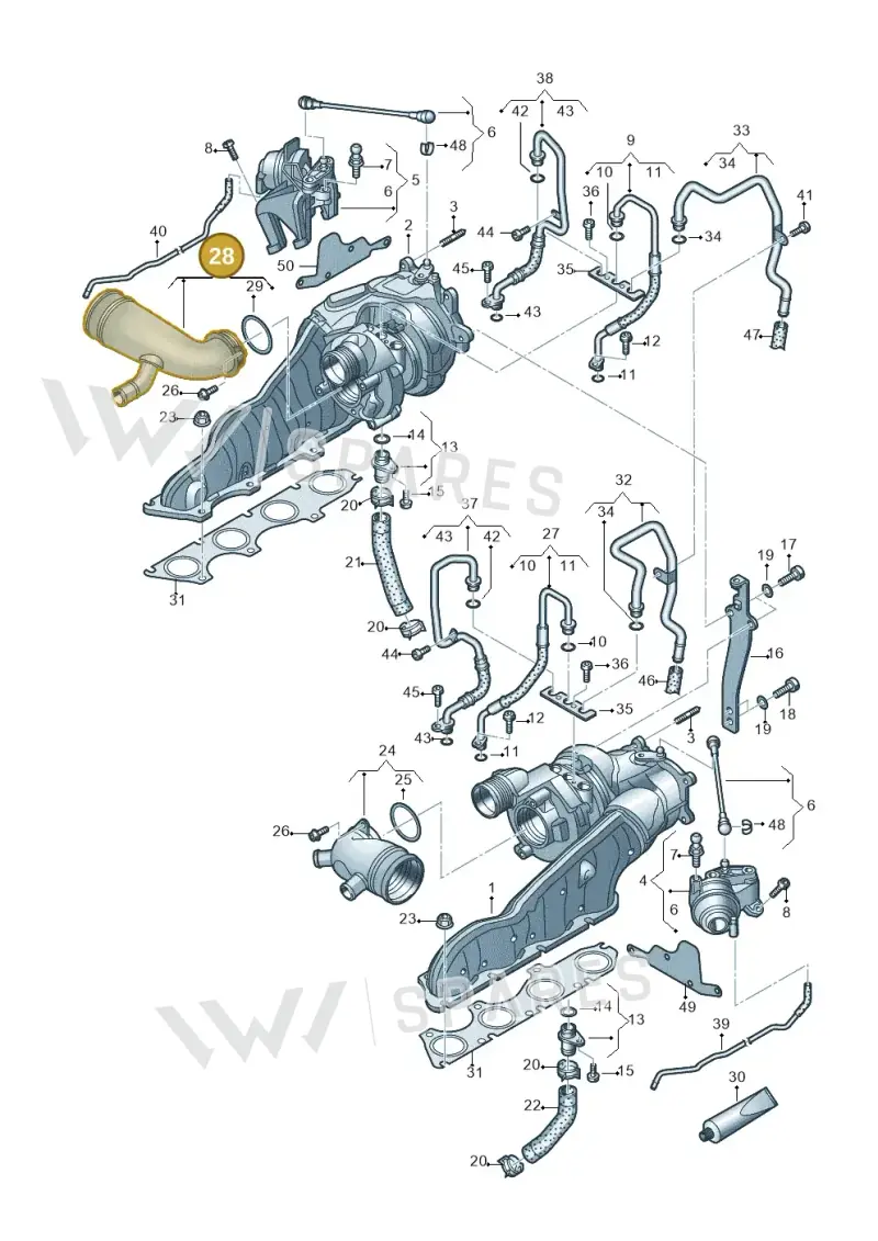 079129572N — Audi A7 Sportback (2014-2018) diagram 696145250, position 28