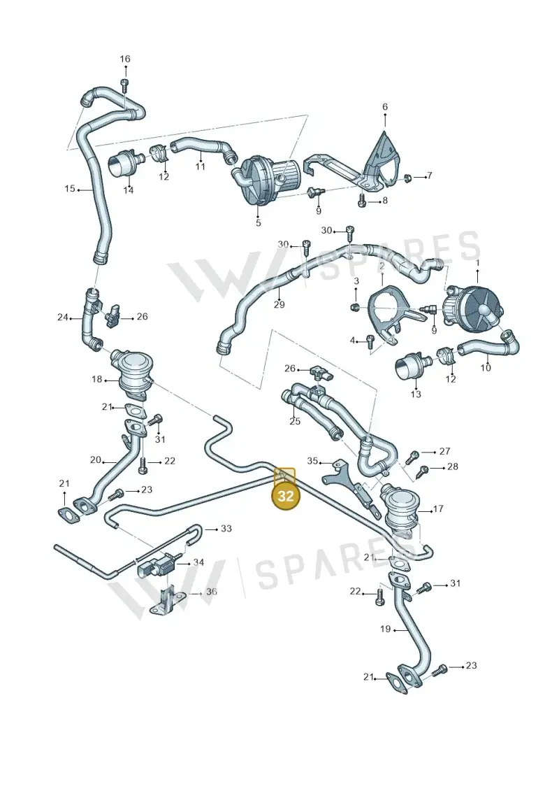 079131055BL — Audi R8 qu. 5.2 (2012-2015) diagram 618131300, position 32