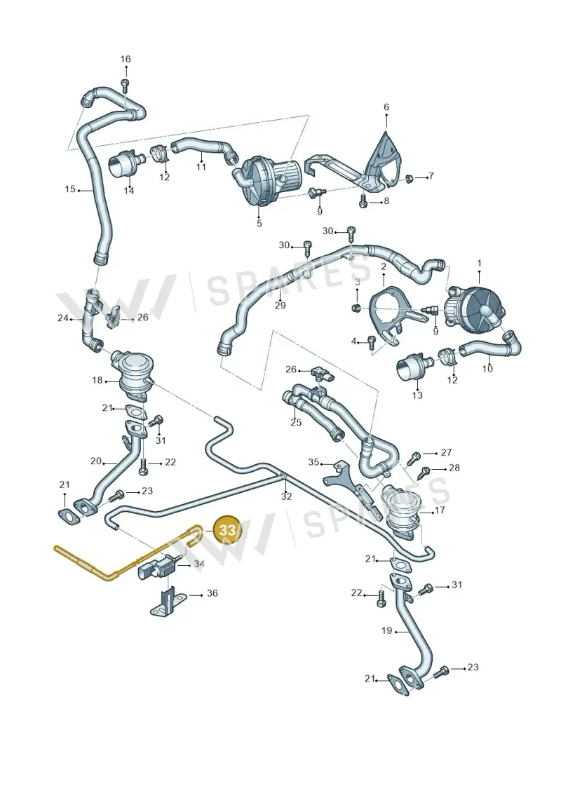 079131055B — Audi R8 qu. 5.2 (2012-2015) diagram 618131300, position 33