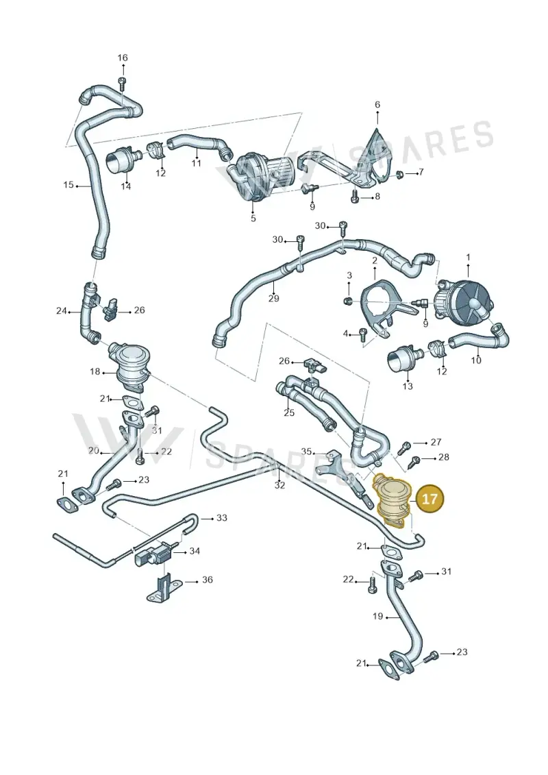 079131101AP — Audi R8 qu. 5.2 (2012-2015) diagram 618131300, position 17