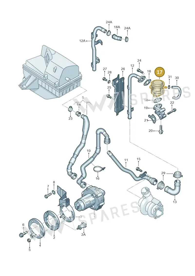 079131101AR — Audi A6/Wagon/quattro (2001-2004) diagram 195131050, position 17
