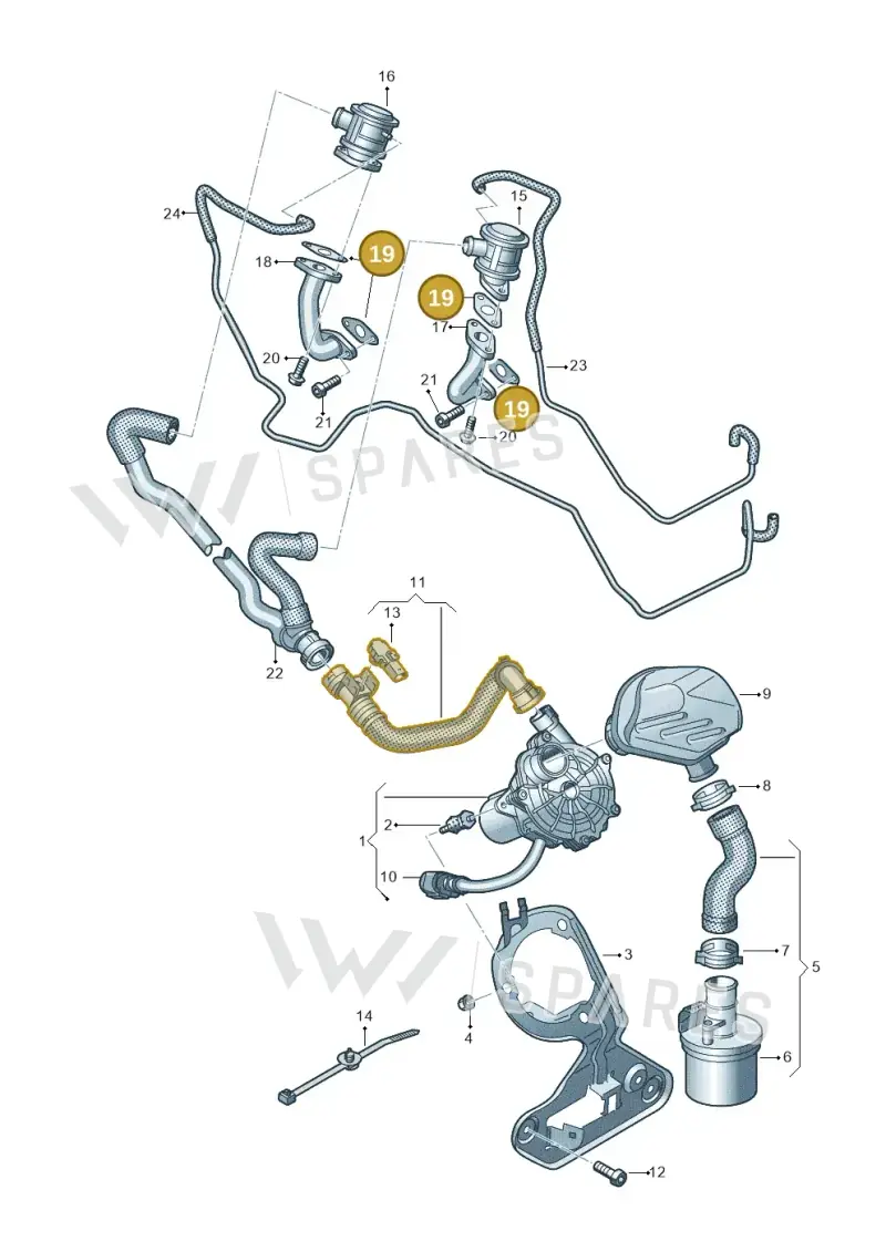079131120F — Audi A6 qu. 3.0 tdi (2014-2018) diagram 711131400, position 19