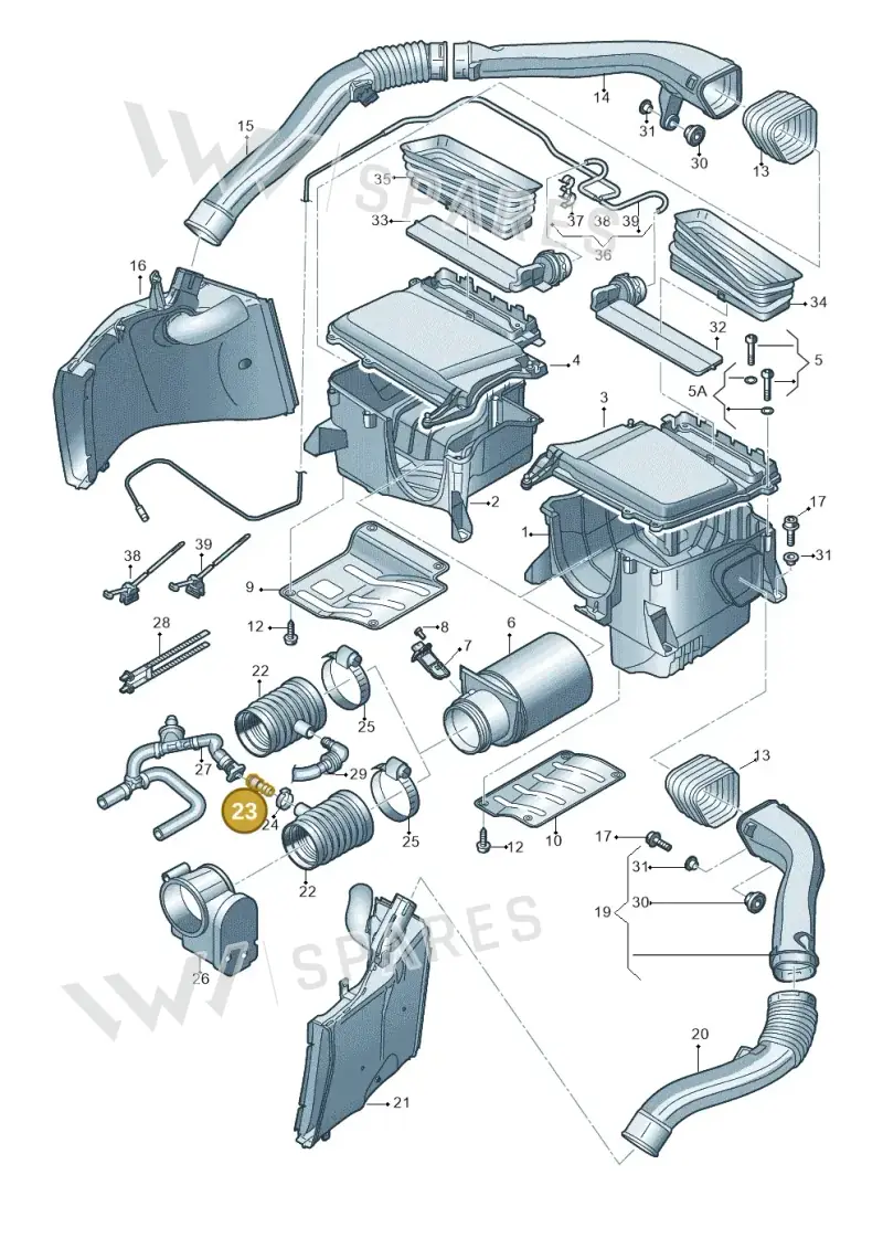 079133022C — Audi R8 Spyder (2015-2024) diagram 872133200, position 23
