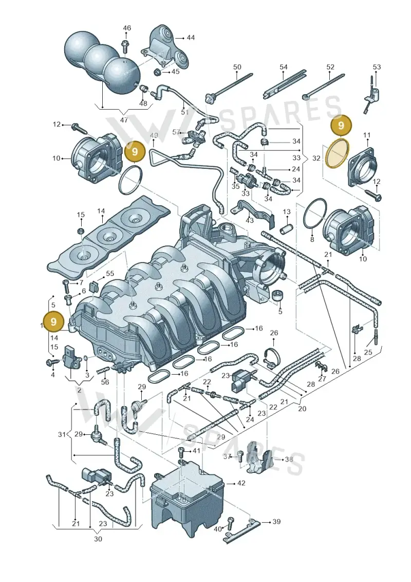 079133073L — Audi RS4 Av. qu. 4.2 (2012-2015) diagram 695133200, position 9