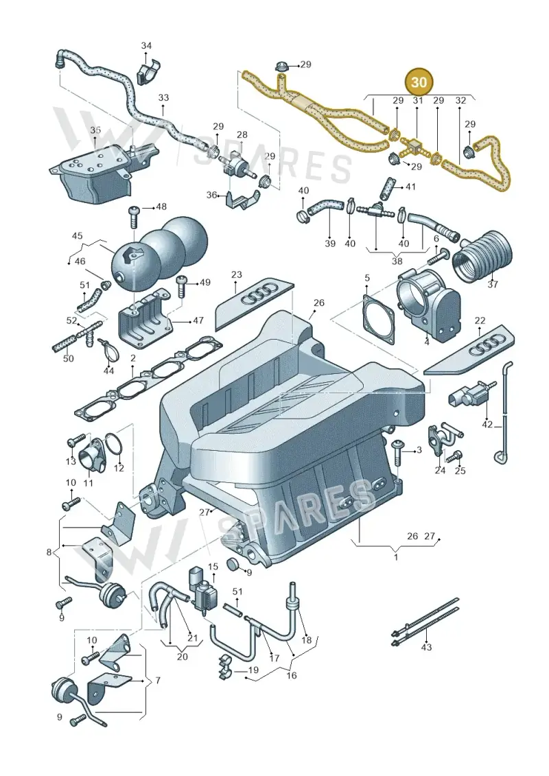 079133240C — Audi R8                08> (2007-) diagram 618133100, position 30