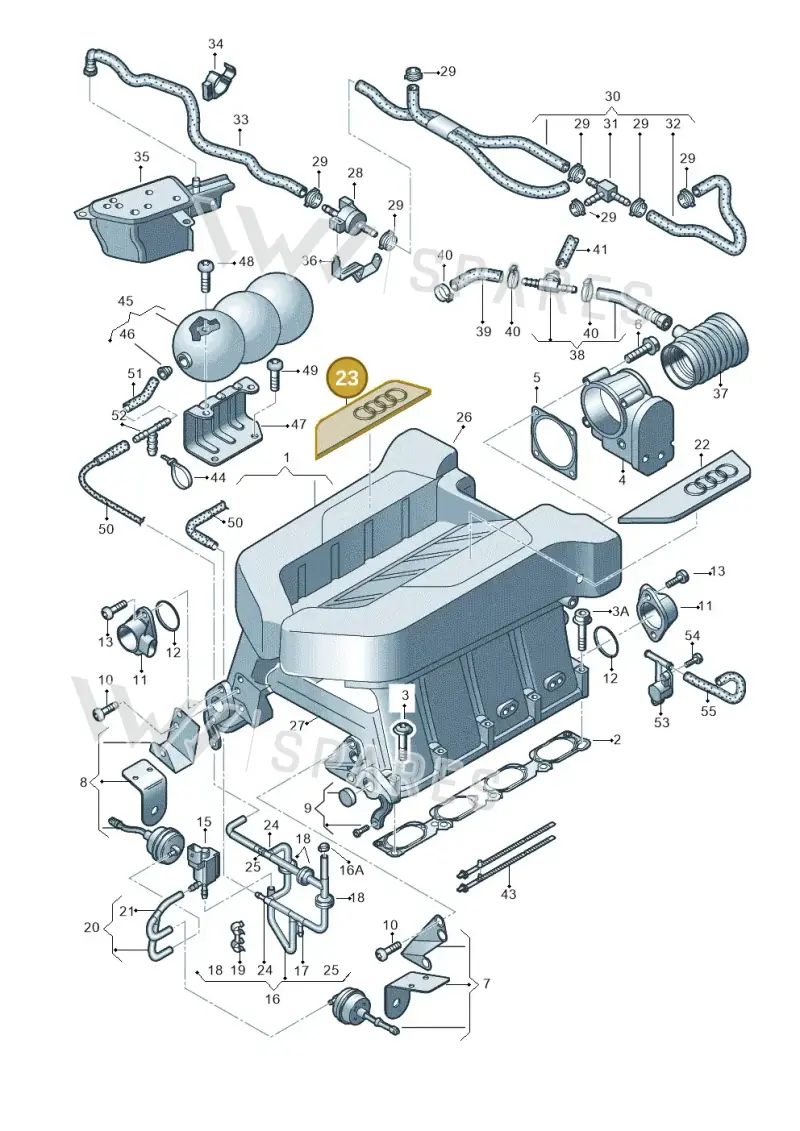 079133622B — Audi R8 qu. 5.2 (2012-2015) diagram 752133100, position 23