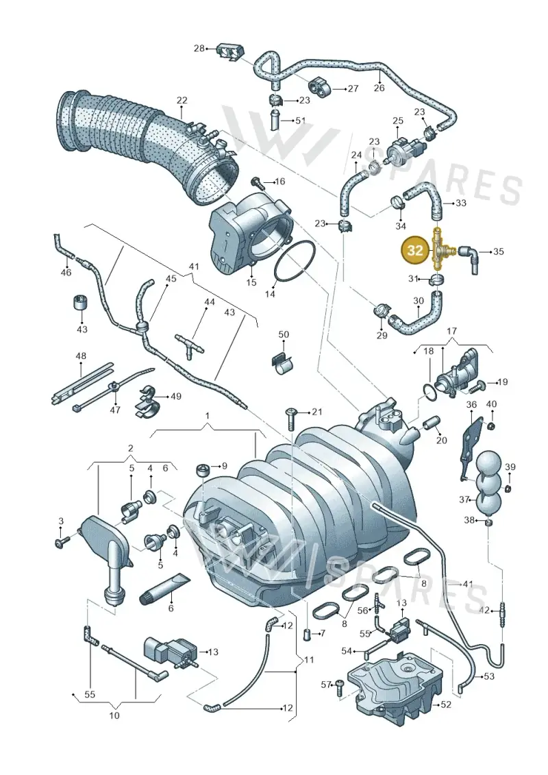 079133750C — Audi A6 2.7 TDI (2008-2011) diagram 620133830, position 32