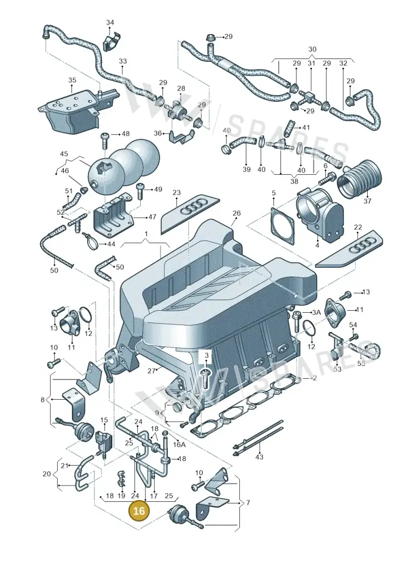 079133773D — Audi R8 qu. 5.2 (2012-2015) diagram 752133100, position 16