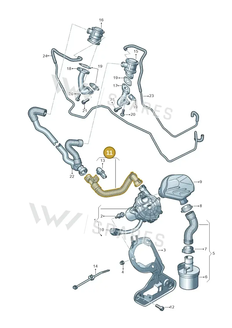 079133817S — Audi A7 Sportback (2014-2018) diagram 711131400, position 11