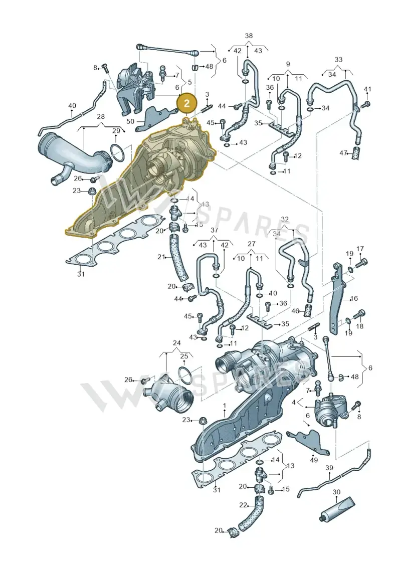 079145722B — Audi RS6 Avant (2013-2018) diagram 696145250, position 2