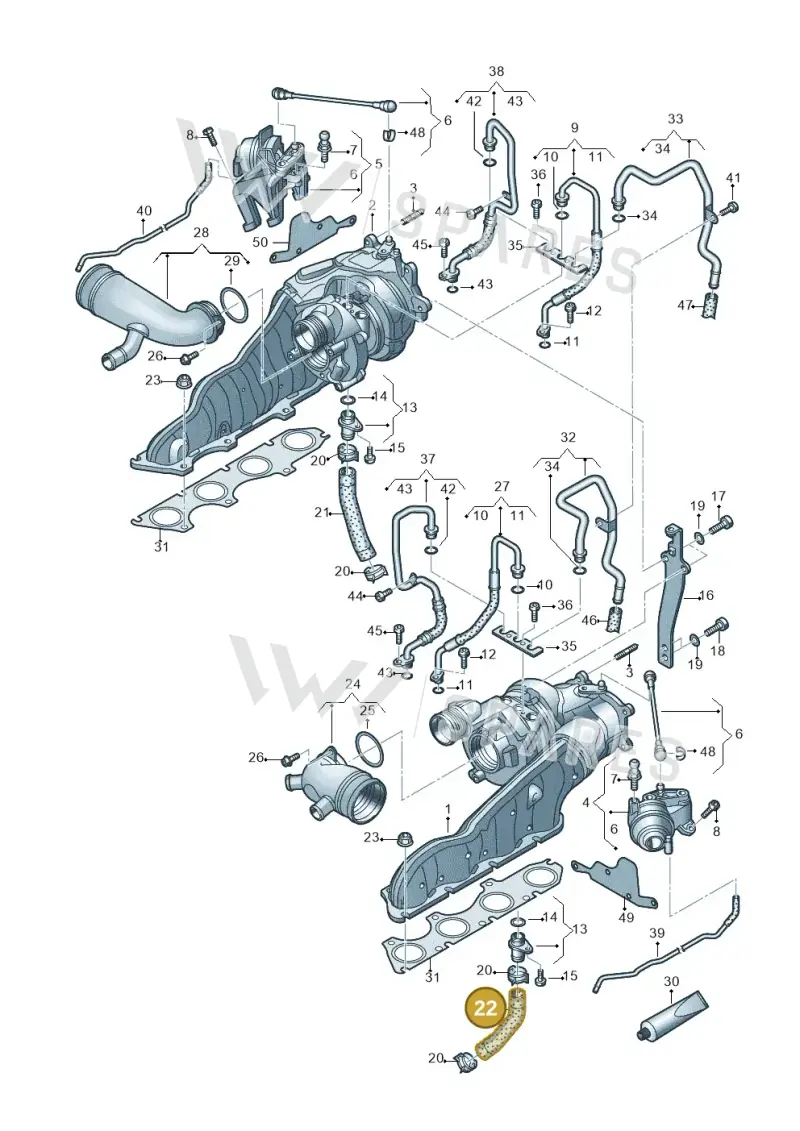 079145743A — Audi A7 Sportback (2014-2018) diagram 696145250, position 22