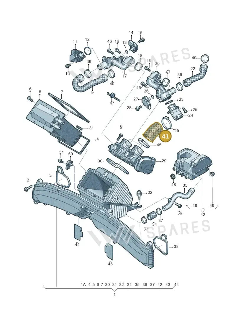 079145834D — Audi A7 Sportback (2014-2018) diagram 696145440, position 41