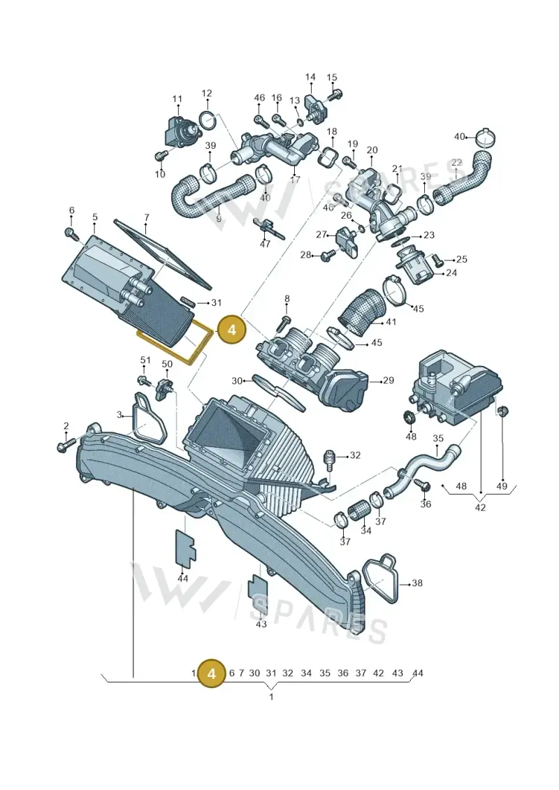 079145865 — Audi A7 Sportback (2014-2018) diagram 696145440, position 4