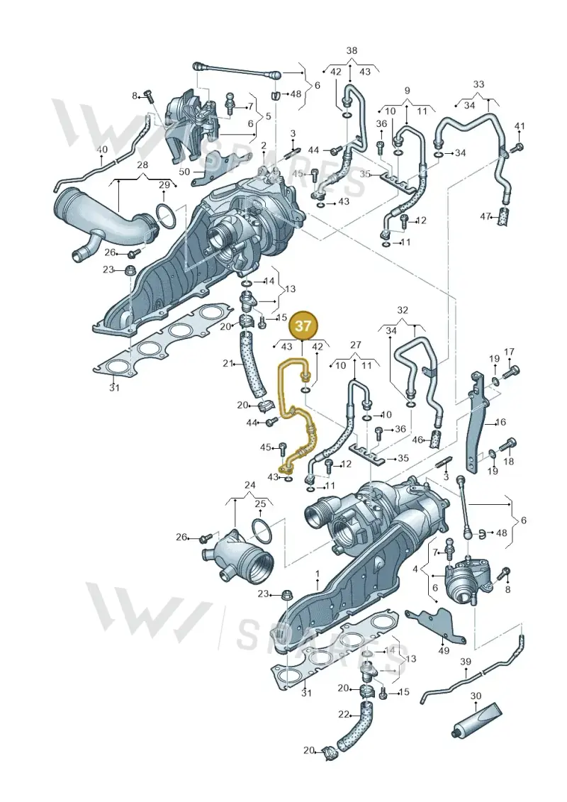 079145909H — Audi A7 Sportback (2014-2018) diagram 696145250, position 37