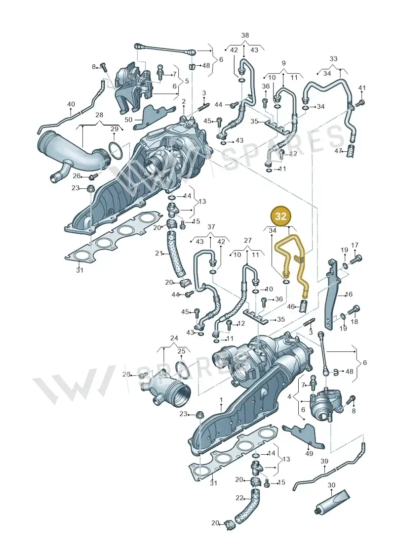 079145947G — Audi A7 Sportback (2014-2018) diagram 696145250, position 32