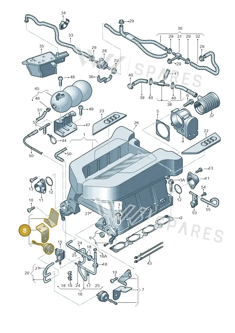 079198211A — Audi R8 qu. 5.2 (2012-2015) diagram 752133100, position 8