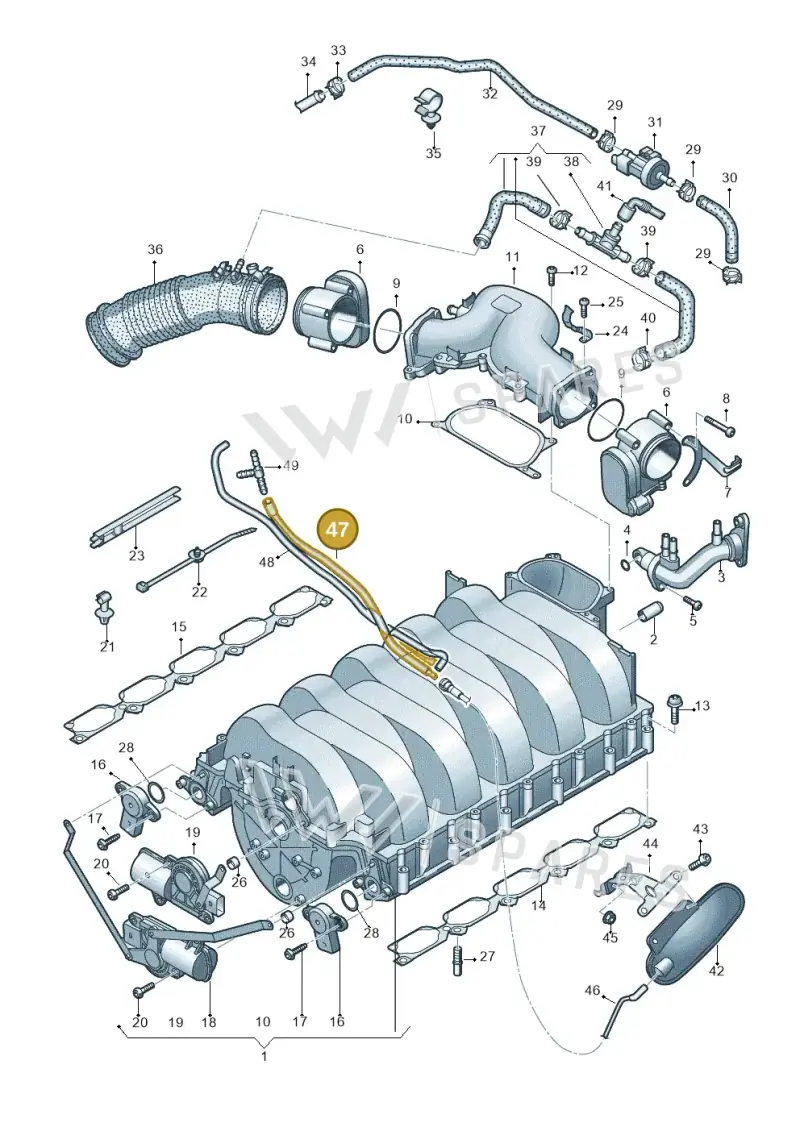 079201935B — Audi A6 2.7 TDI (2008-2011) diagram 448133910, position 47