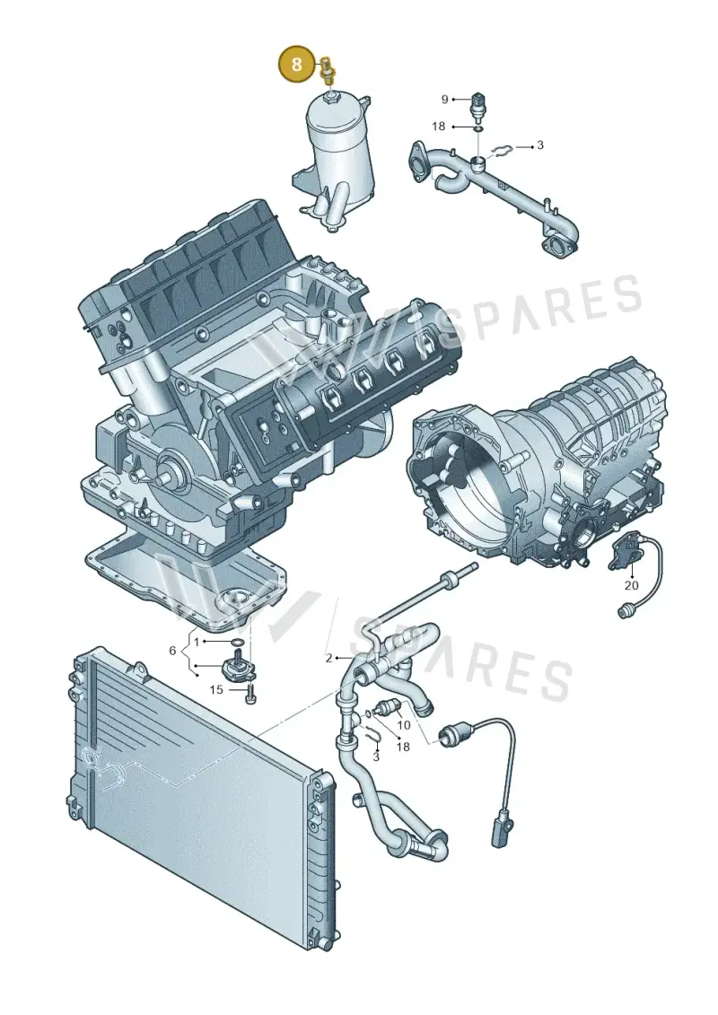 079919081 — Audi A6 2.7 TDI (2008-2011) diagram 247919800, position 8