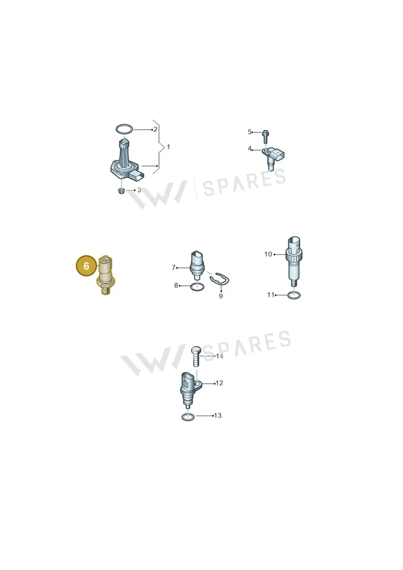 079919081D — Audi A7 Sportback (2014-2018) diagram 788919400, position 6