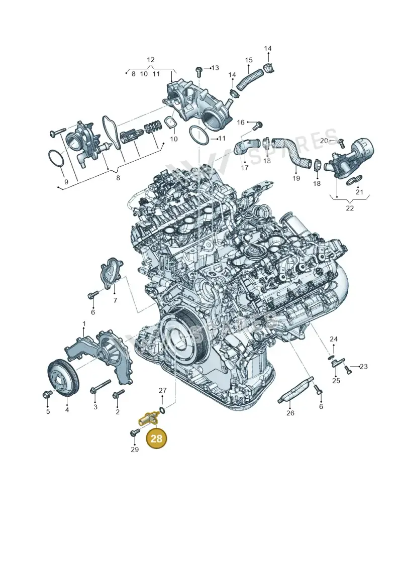 079919523H — Audi Q8 Quattro 3,0 (2018-) diagram 896121160, position 28