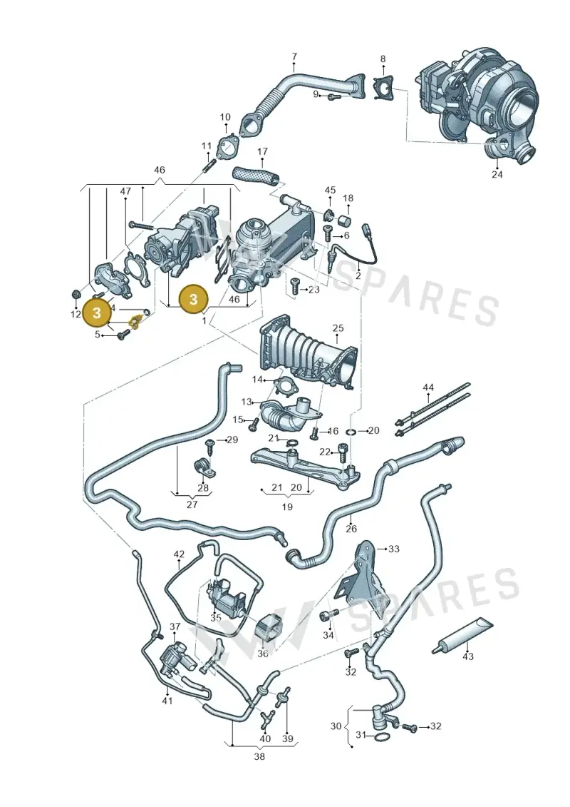 079919523J — Audi A6 2.0 (2018-) diagram 838131400, position 3