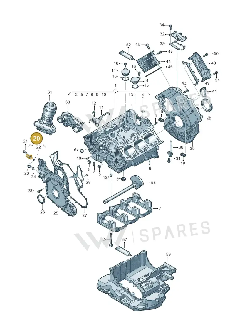 079919525C — Audi A6 2.0 (2018-) diagram 897103054, position 20