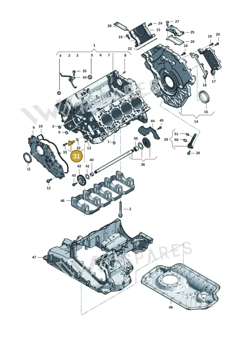 079919525N — Audi Q8 Quattro 3,0 (2018-) diagram 429103059, position 31