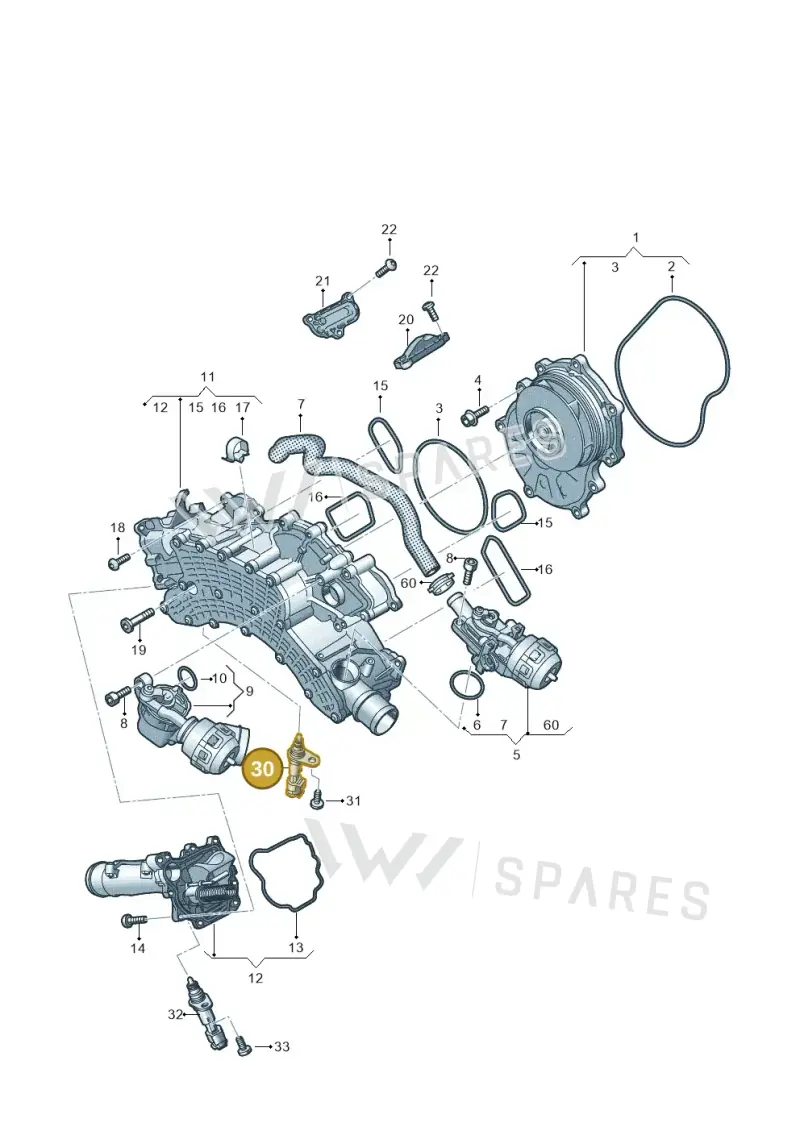 079919525N — Audi Q8 Quattro 3,0 (2018-) diagram 859121030, position 30