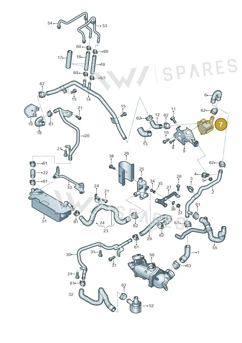 079965561 — Audi A7 Sportback (2014-2018) diagram 788121530, position 7