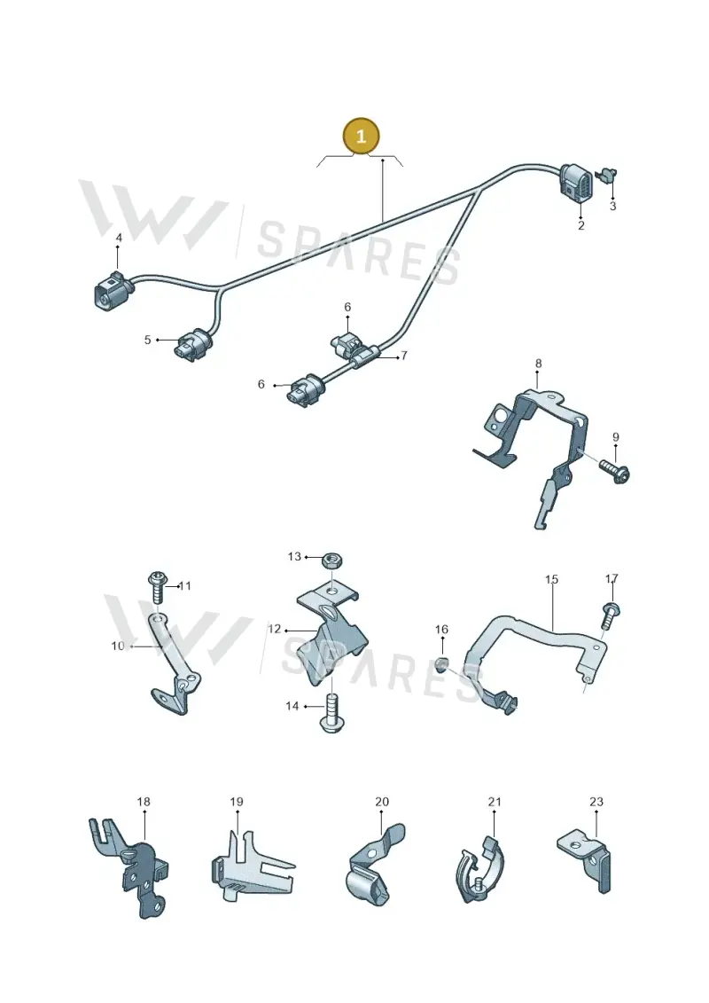 079971627AF — Audi A7 Sportback (2014-2018) diagram 711971760, position 1