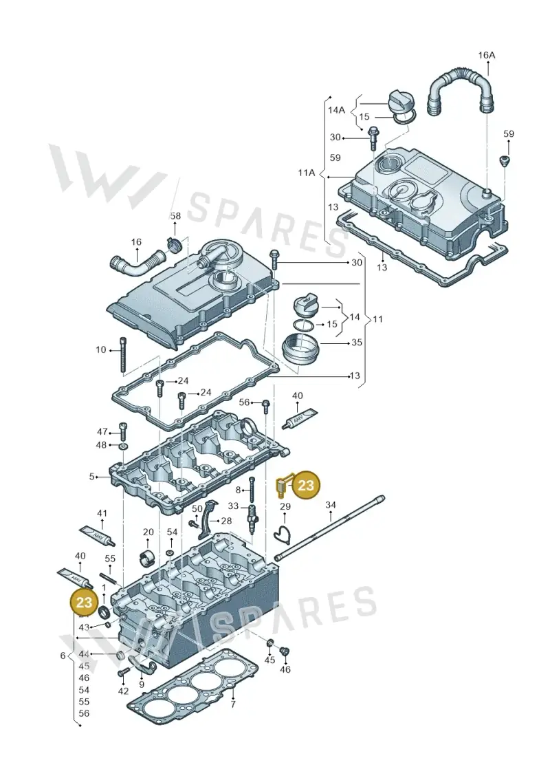 07C103701 — Audi A3/S3/Sportb./qu. 08 (2007-) diagram 412103550, position 23