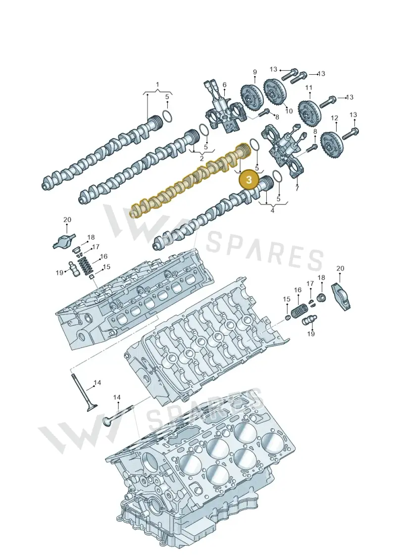 07C109035E — Audi A8/S8/qu. lang    08> (2007-) diagram 258109400, position 3