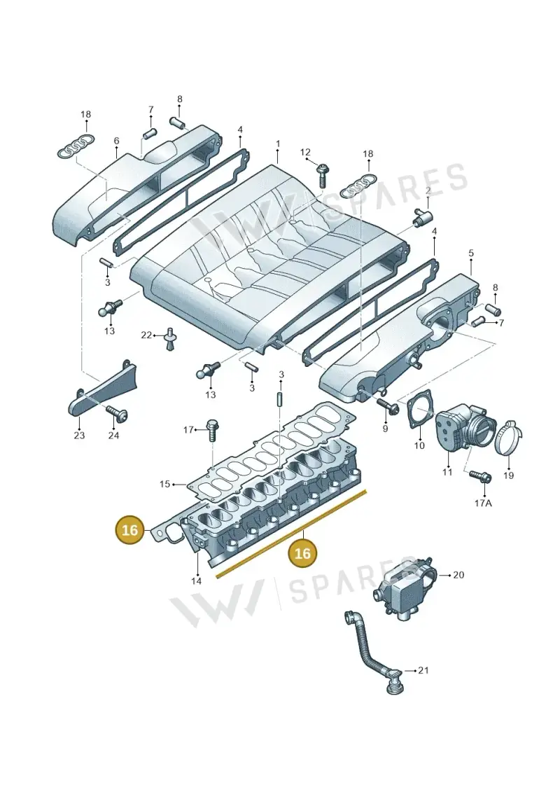 07C129717D — Audi A8/S8/qu. lang    08> (2007-) diagram 291133920, position 16